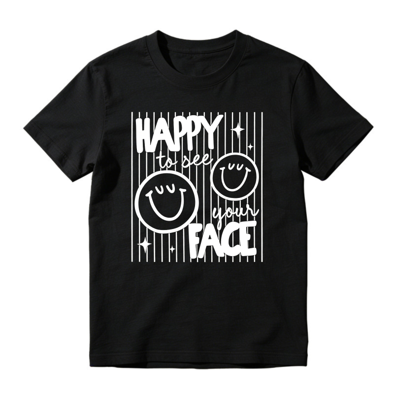 Happy To See Your Face Smiley Graphic Unisex Classic T-shirt