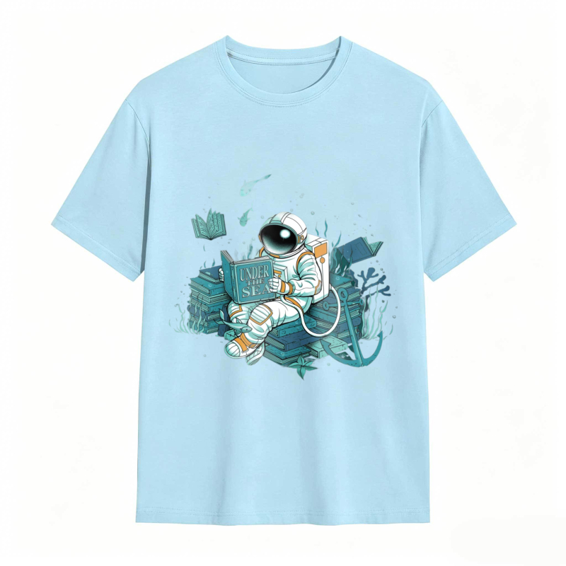 Astronaut Reading Book In Space Unisex Classic T-shirt