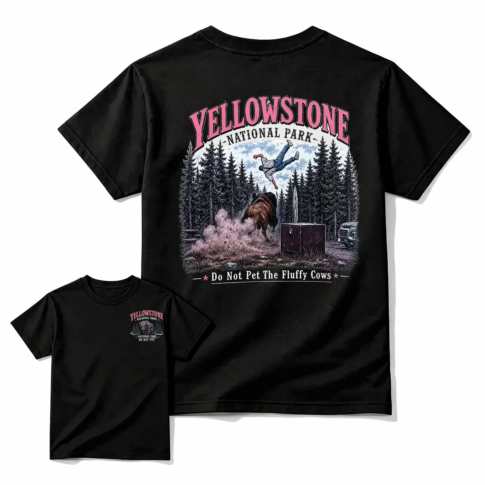 Yellowstone National Park Vintage T-Shirt | Funny Wildlife Graphic Tee