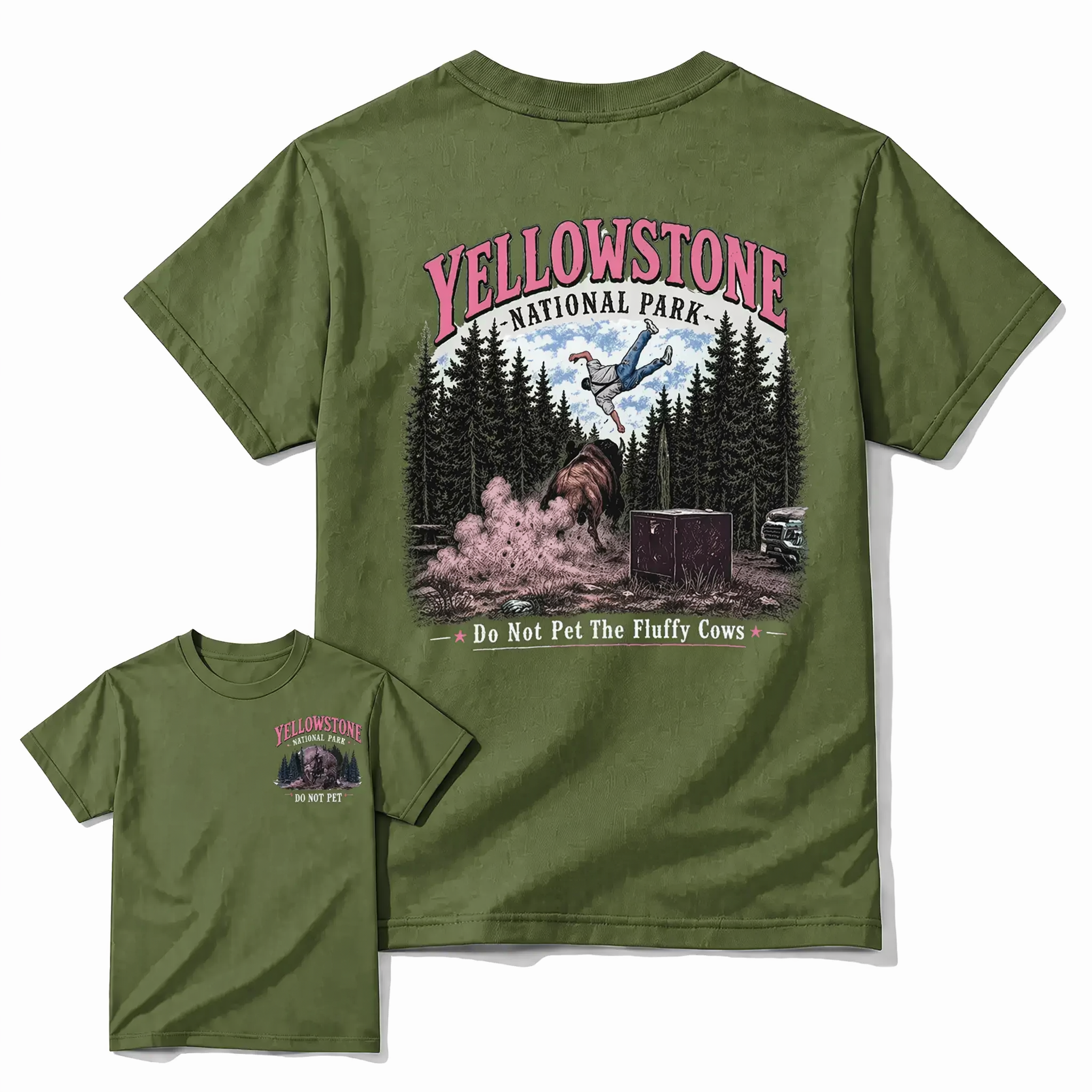 Yellowstone National Park Vintage T-Shirt | Funny Wildlife Graphic Tee