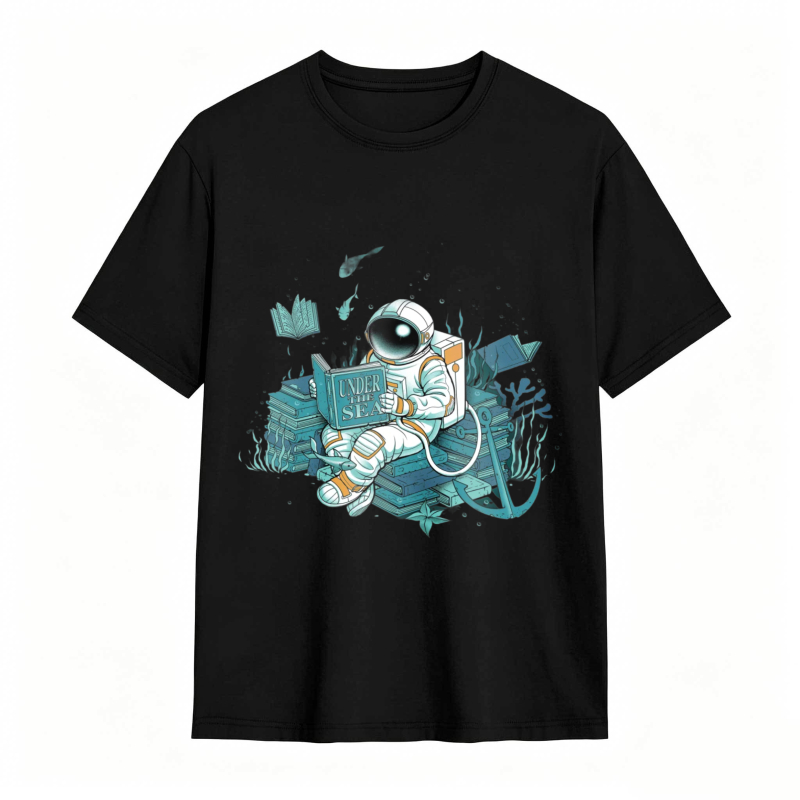 Astronaut Reading Book In Space Unisex Classic T-shirt