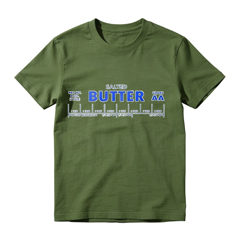 Salted Butter Nutrition Facts Label Graphic Unisex Classic T-shirt