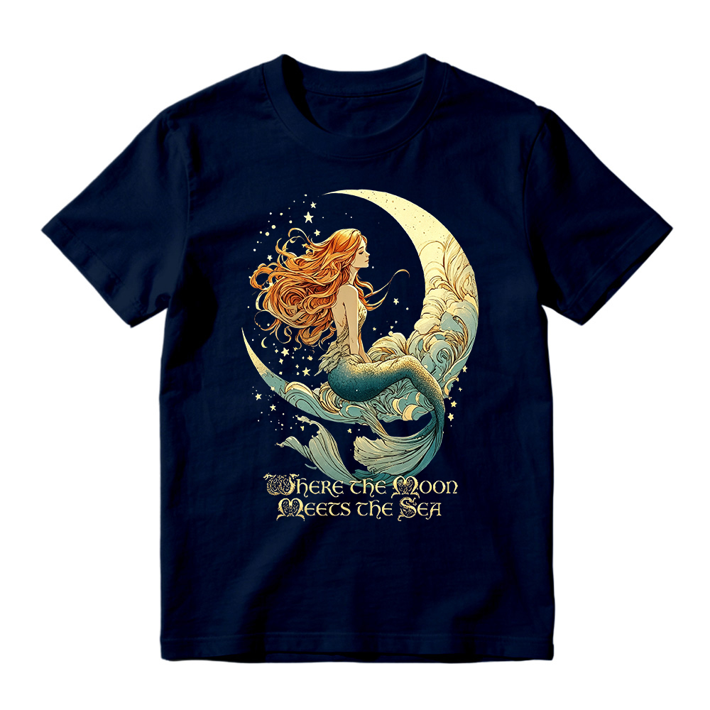 Moon Meets The Sea, Mermaid T-Shirt