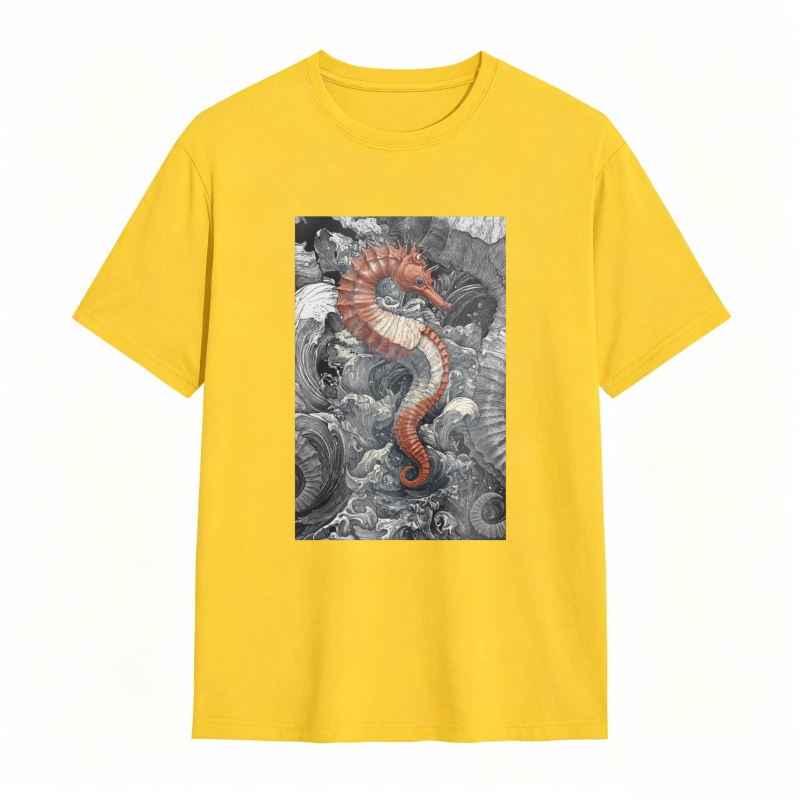Seahorse Ocean Waves Art Unisex Classic T-shirt