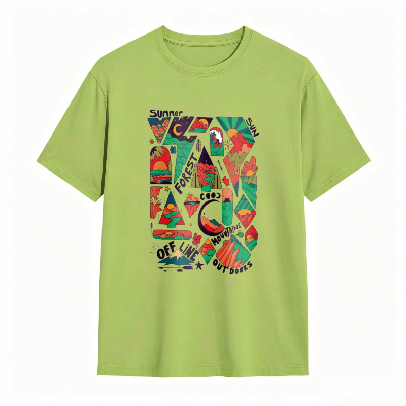 Summer Sun Forest Mountains Outdoor Adventure Nature Landscape Unisex Classic T-shirt
