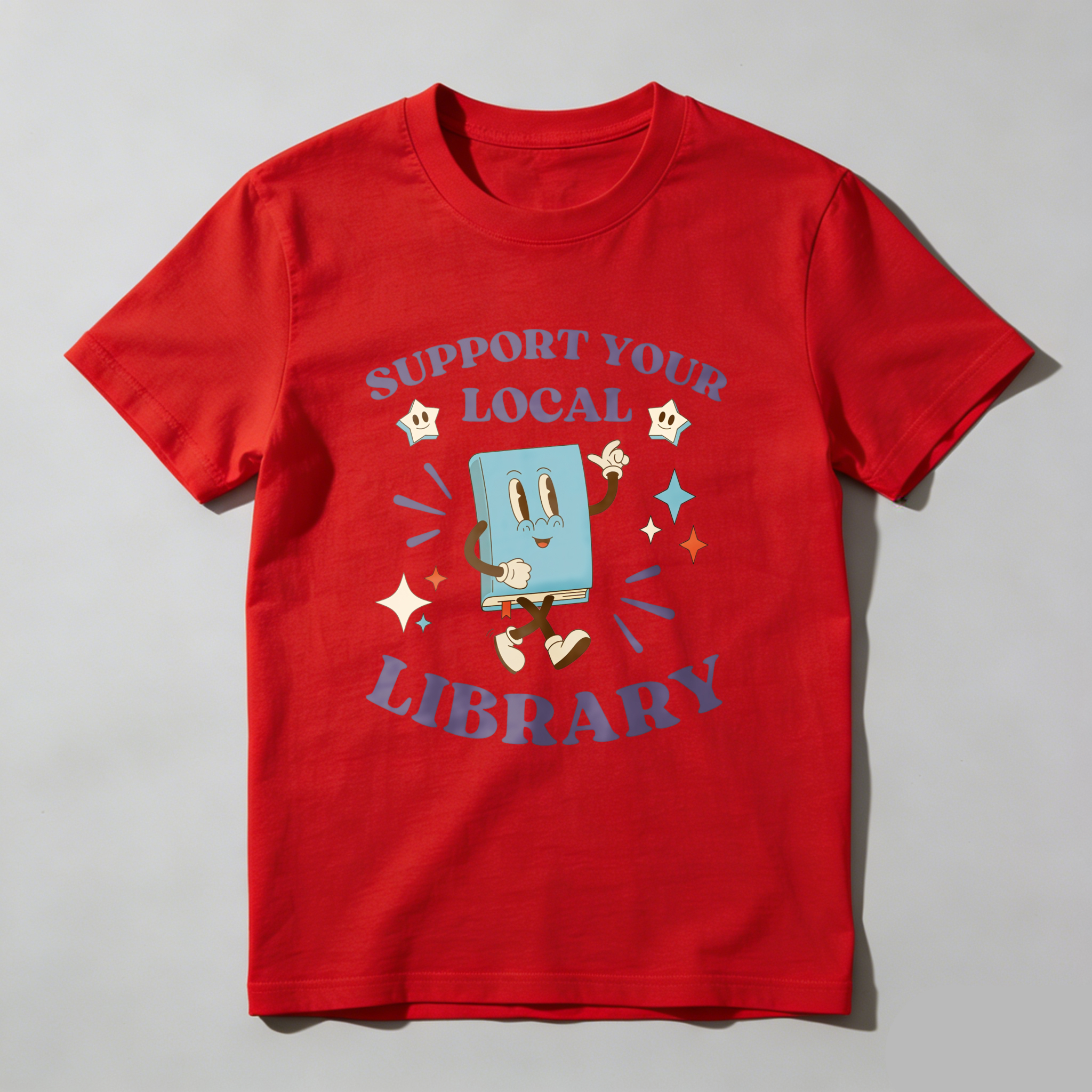 Wardrobecart Support Your Local Library Book Character Tshirt