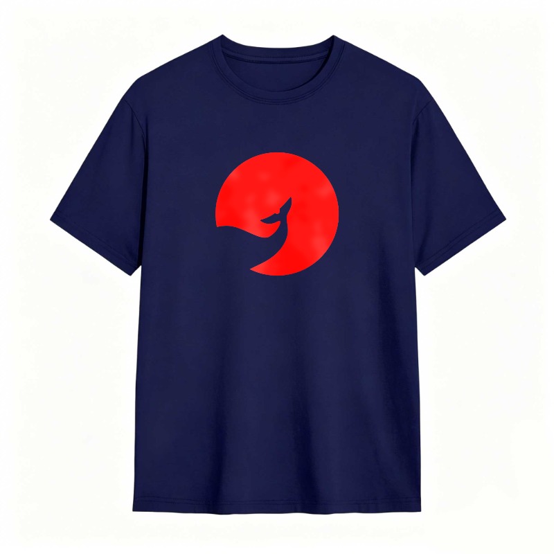 Red Circle With White Bird Silhouette Unisex Classic T-shirt