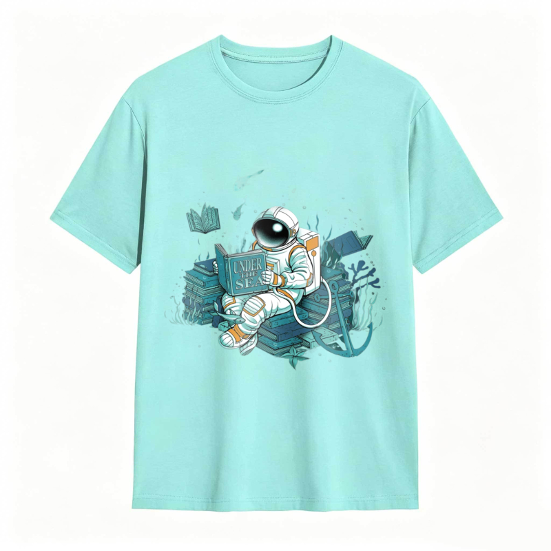Astronaut Reading Book In Space Unisex Classic T-shirt