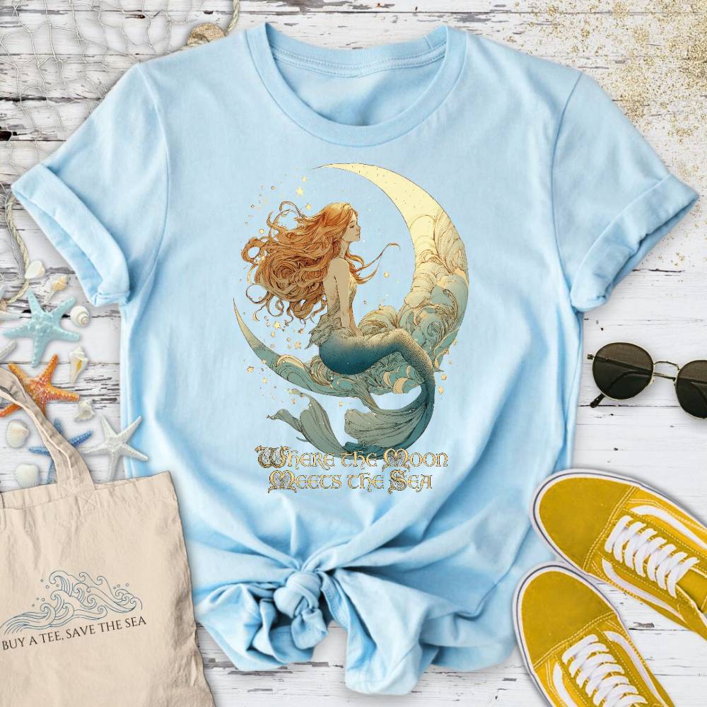 Moon Meets The Sea, Mermaid T-Shirt