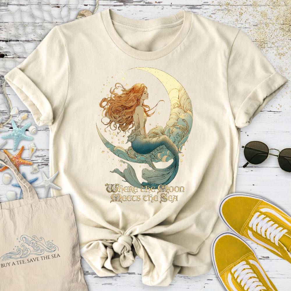 Moon Meets The Sea, Mermaid T-Shirt