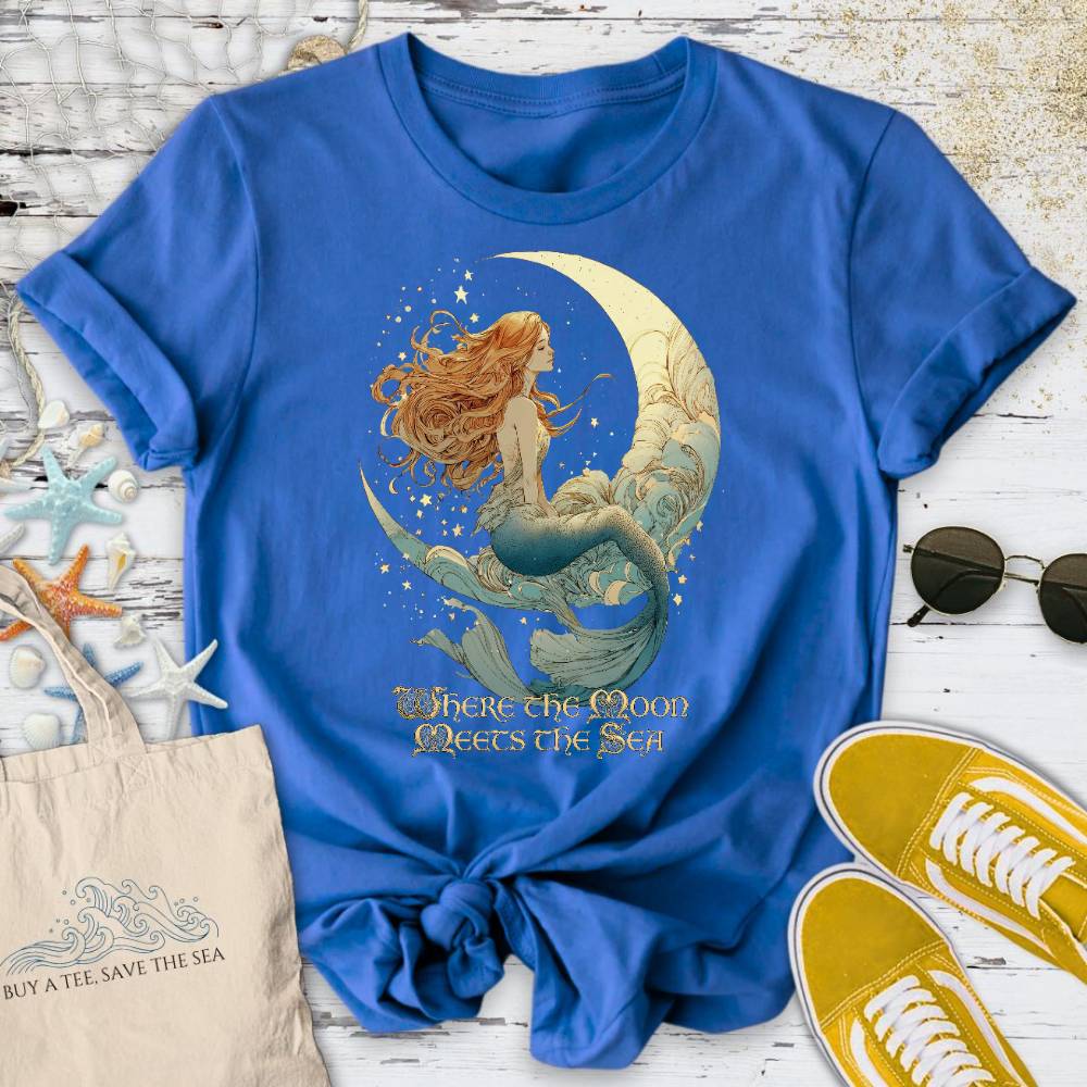 Moon Meets The Sea, Mermaid T-Shirt