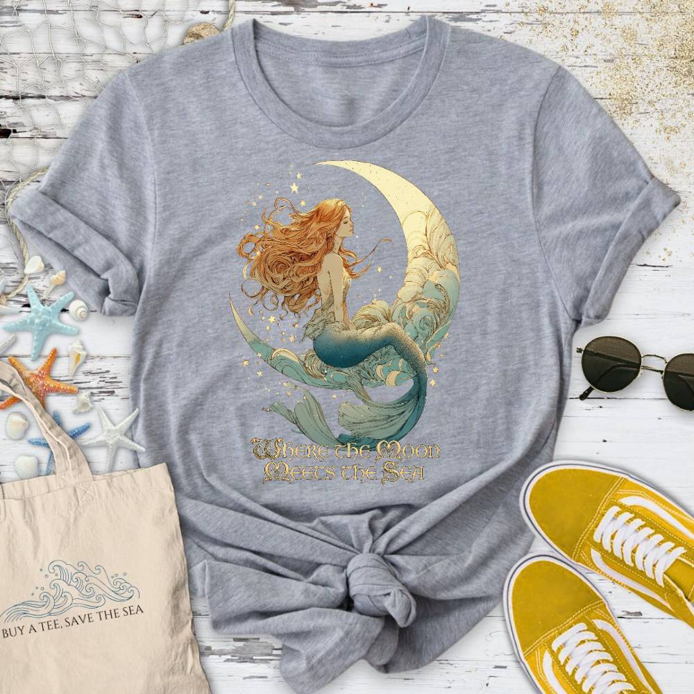 Moon Meets The Sea, Mermaid T-Shirt
