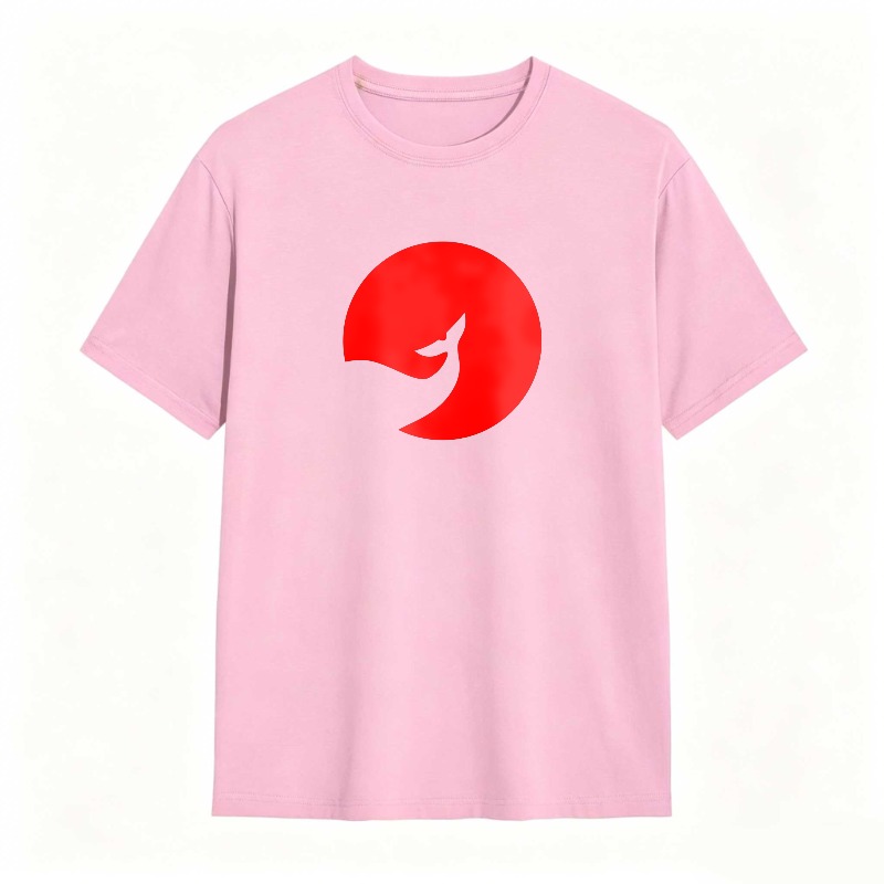 Red Circle With White Bird Silhouette Unisex Classic T-shirt