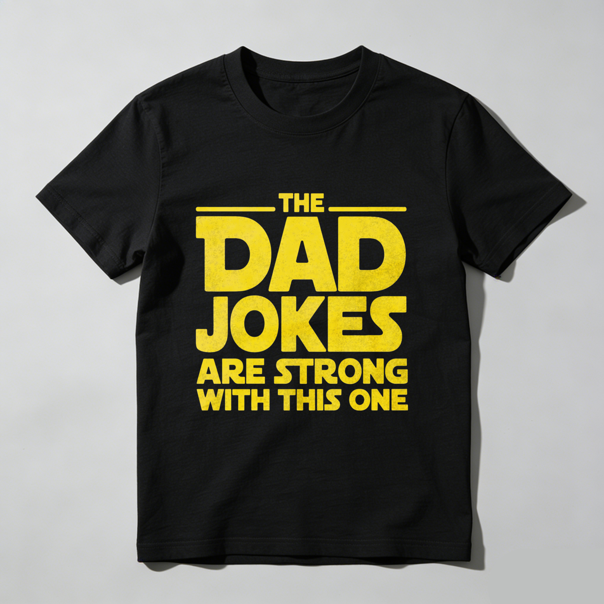TEECURENT The Dad Jokes Are Strong With This One T Shirt For Men Funny Father Day Gift Star Wars Inspired Humor Shirt