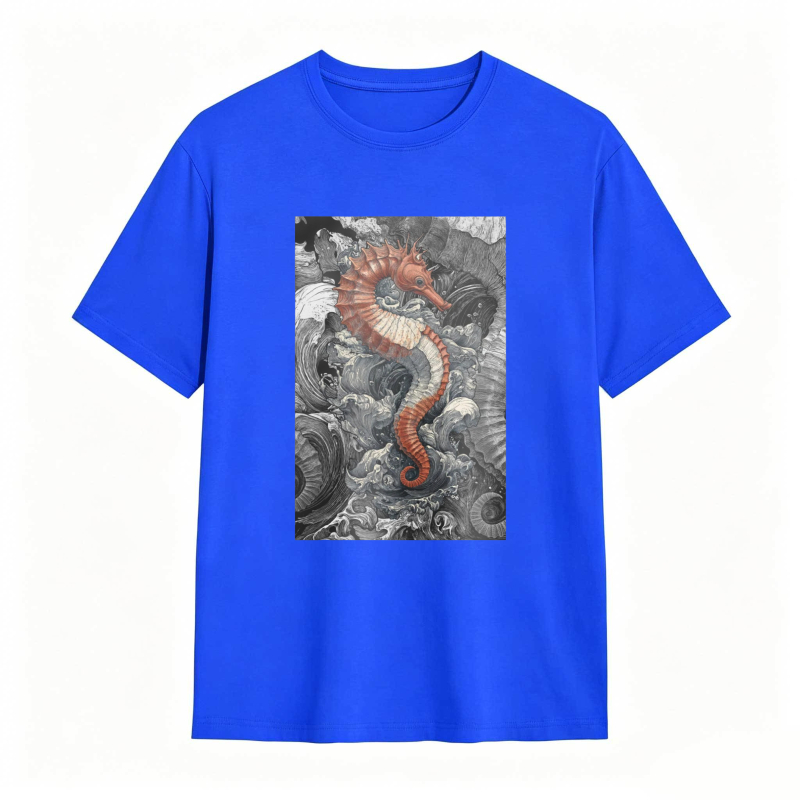 Seahorse Ocean Waves Art Unisex Classic T-shirt