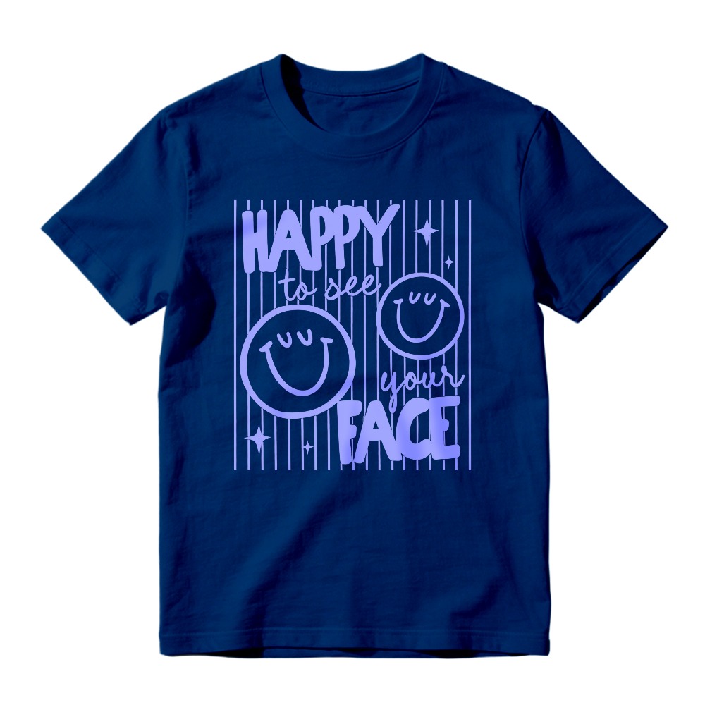 Happy To See Your Face Smiley Graphic Unisex Classic T-shirt