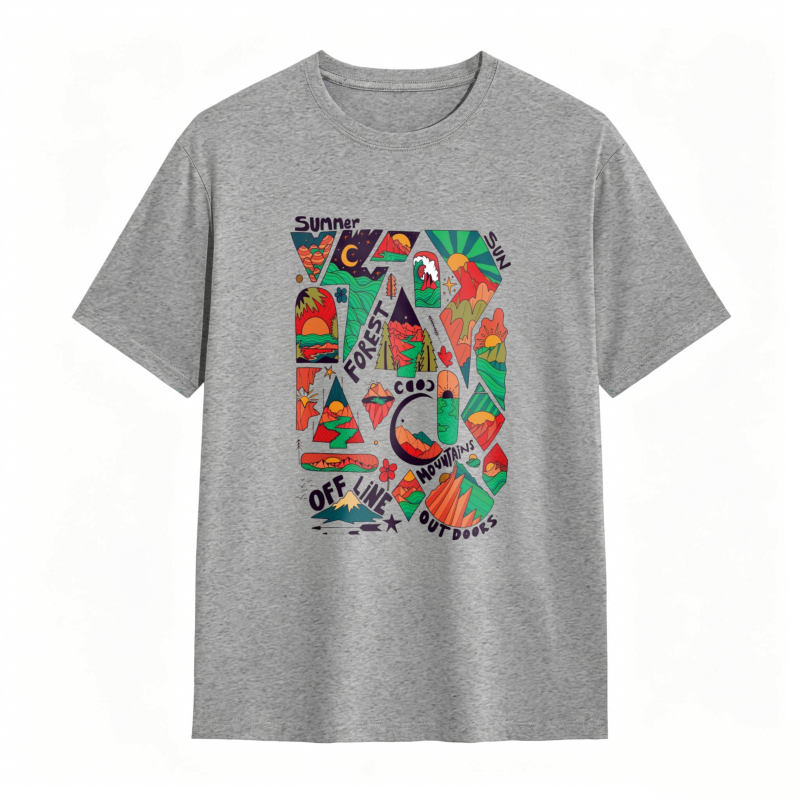 Summer Sun Forest Mountains Outdoor Adventure Nature Landscape Unisex Classic T-shirt