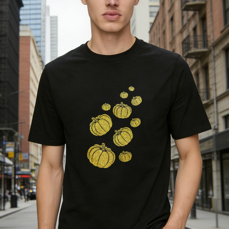 Yellow Pumpkin Patch Harvest Autumn Fall Graphic T-shirt