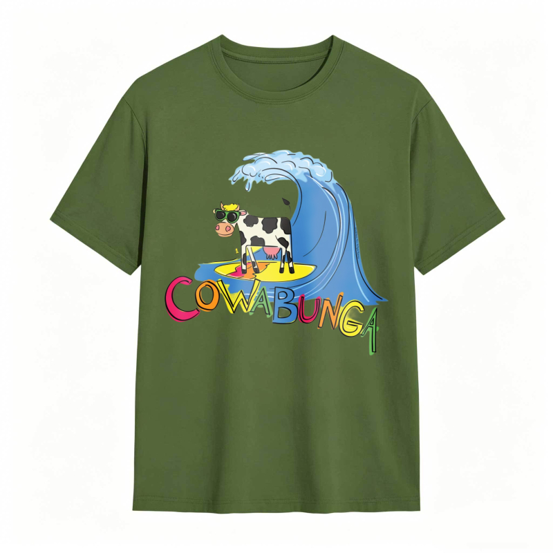 Cow And Wave Cowabunga Unisex Classic T-shirt