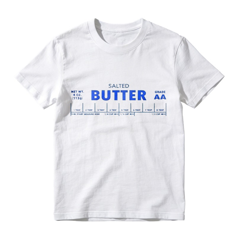 Salted Butter Nutrition Facts Label Graphic Unisex Classic T-shirt