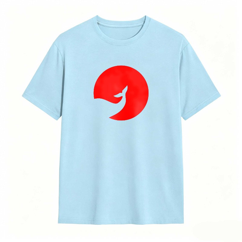 Red Circle With White Bird Silhouette Unisex Classic T-shirt