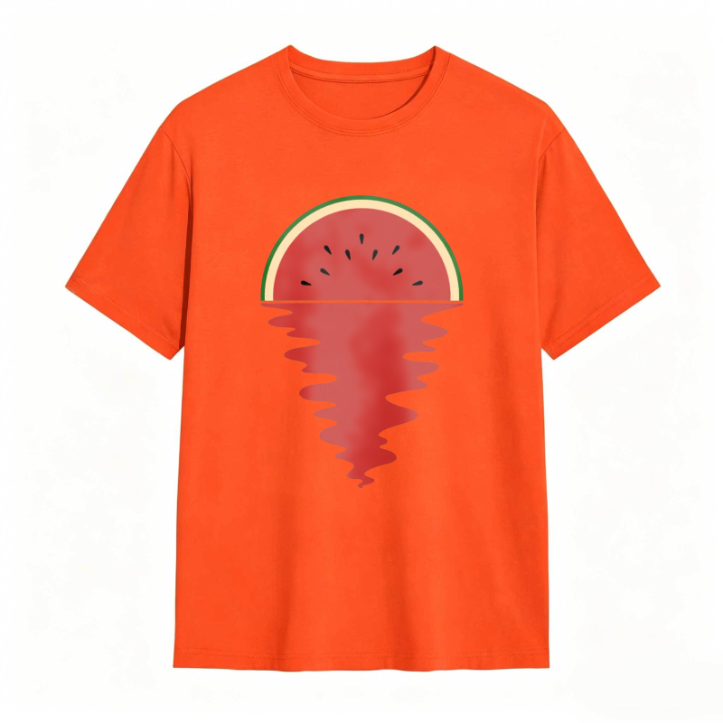 Watermelon Slice With Melting Effect Unisex Classic T-shirt