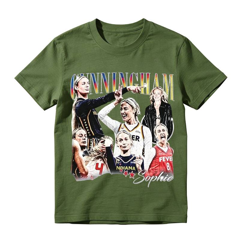 Vintage Sports Shirt-Sophie Cunningham Signature Basketball Graphic Tee