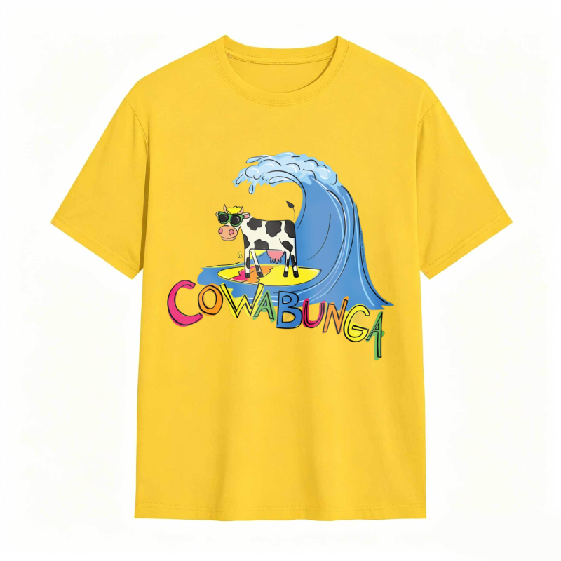 Cow And Wave Cowabunga Unisex Classic T-shirt