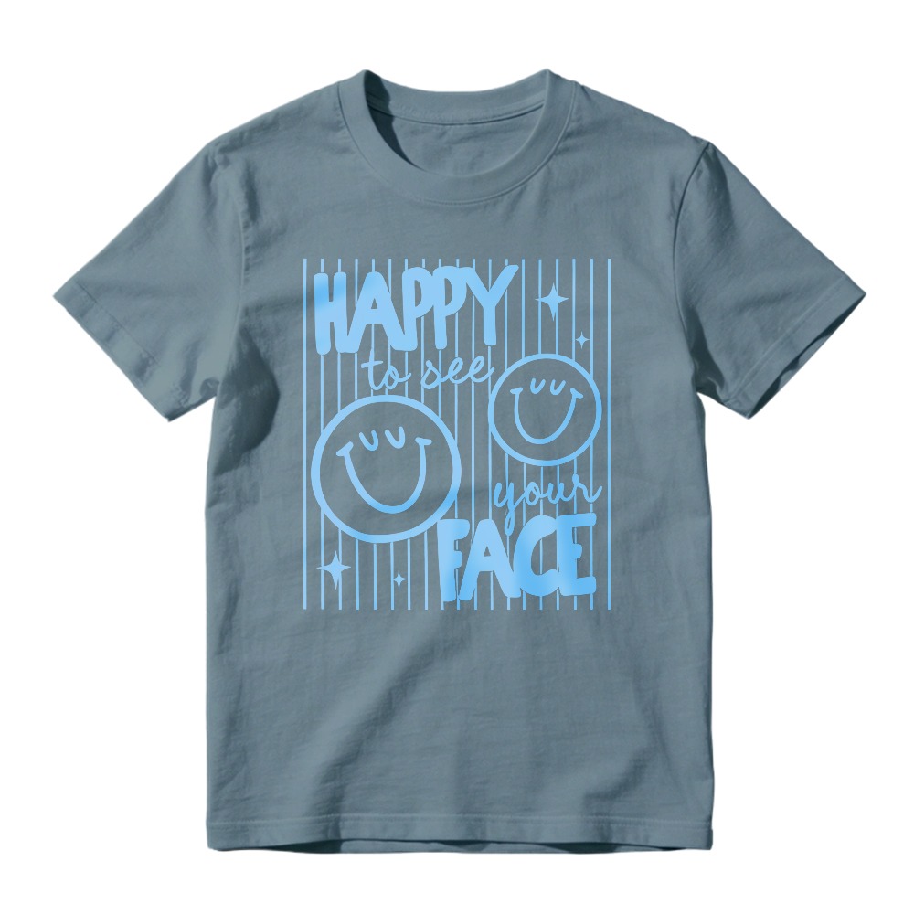 Happy To See Your Face Smiley Graphic Unisex Classic T-shirt