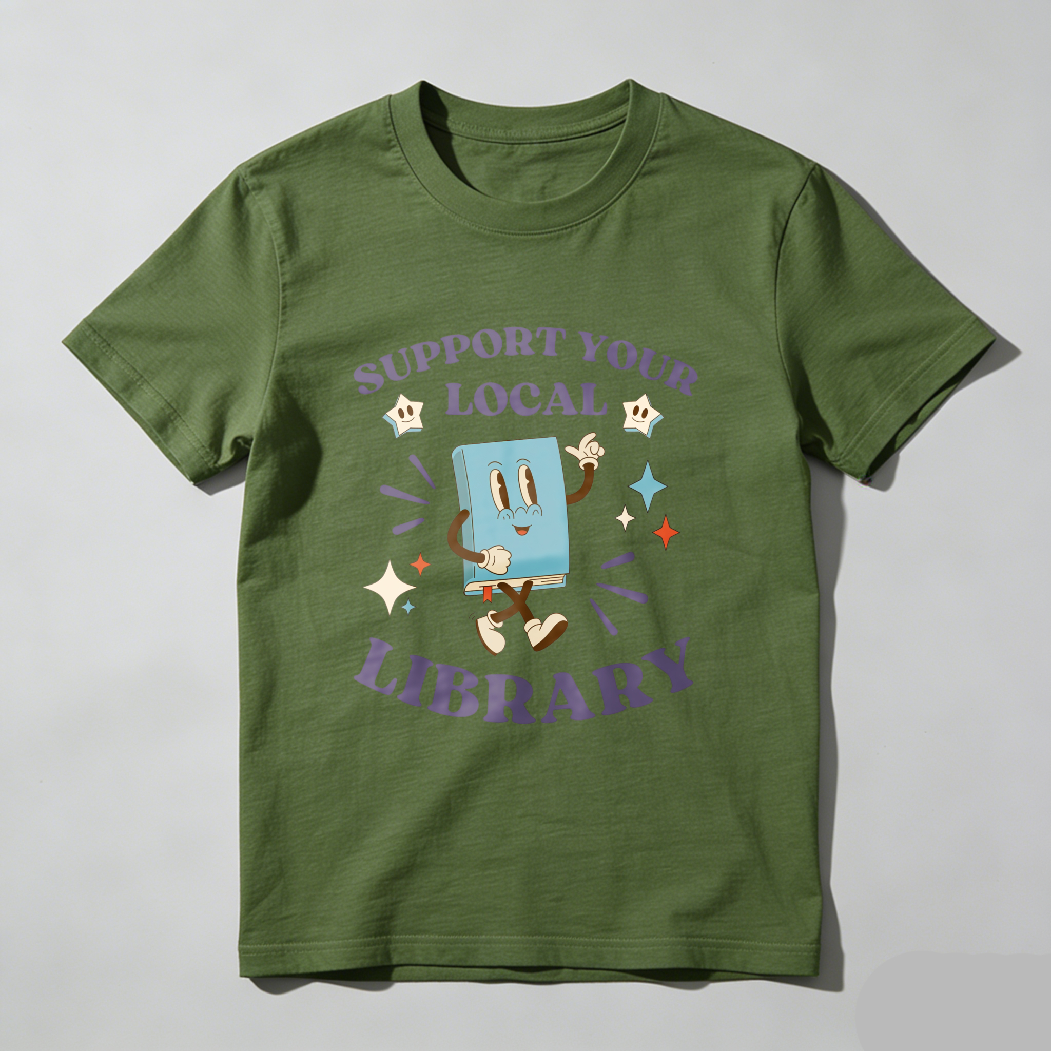 Wardrobecart Support Your Local Library Book Character Tshirt