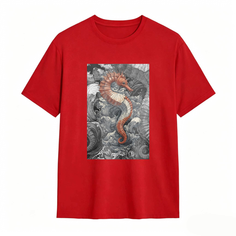 Seahorse Ocean Waves Art Unisex Classic T-shirt