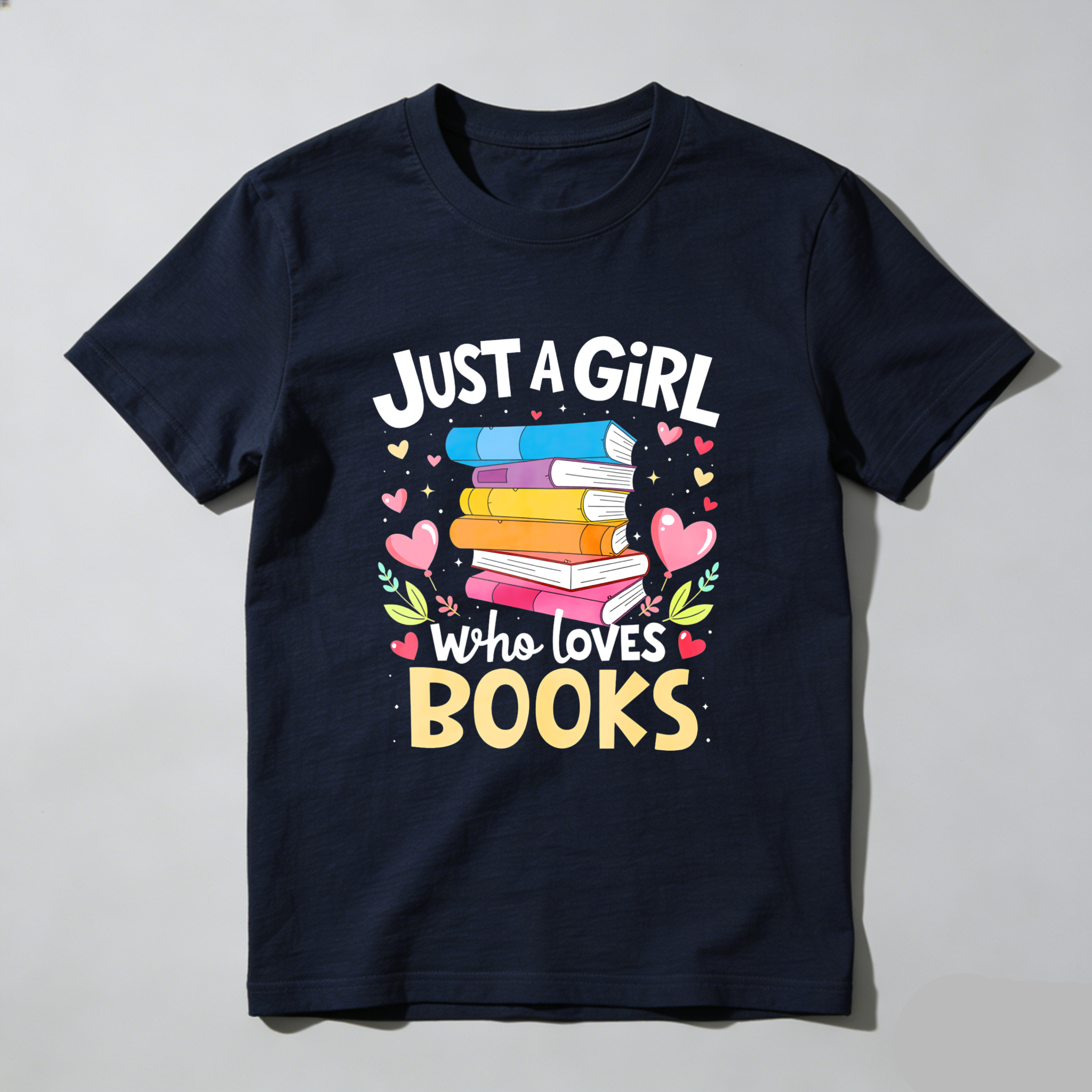 Wardrobecart Just A Girl Who Loves Books Tshirt(1)