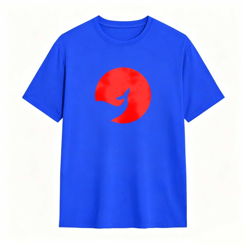 Red Circle With White Bird Silhouette Unisex Classic T-shirt