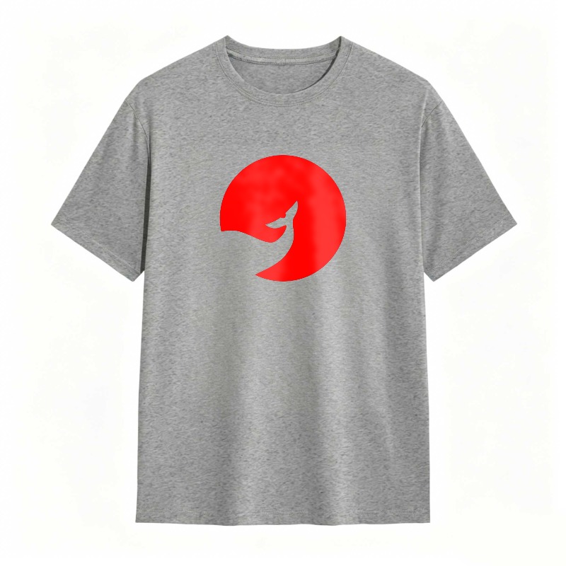 Red Circle With White Bird Silhouette Unisex Classic T-shirt