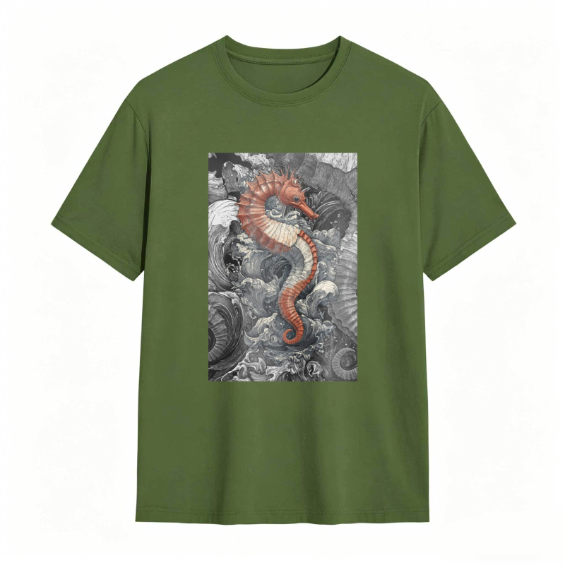 Seahorse Ocean Waves Art Unisex Classic T-shirt
