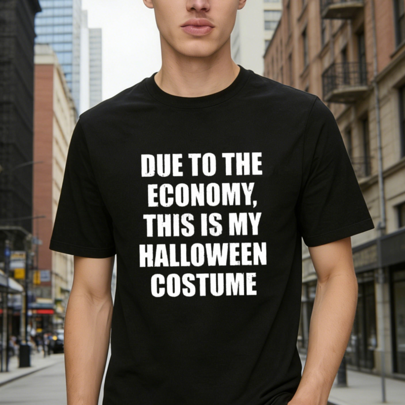 Due To The Economy This Is My Halloween Costume Funny Quote T-shirt