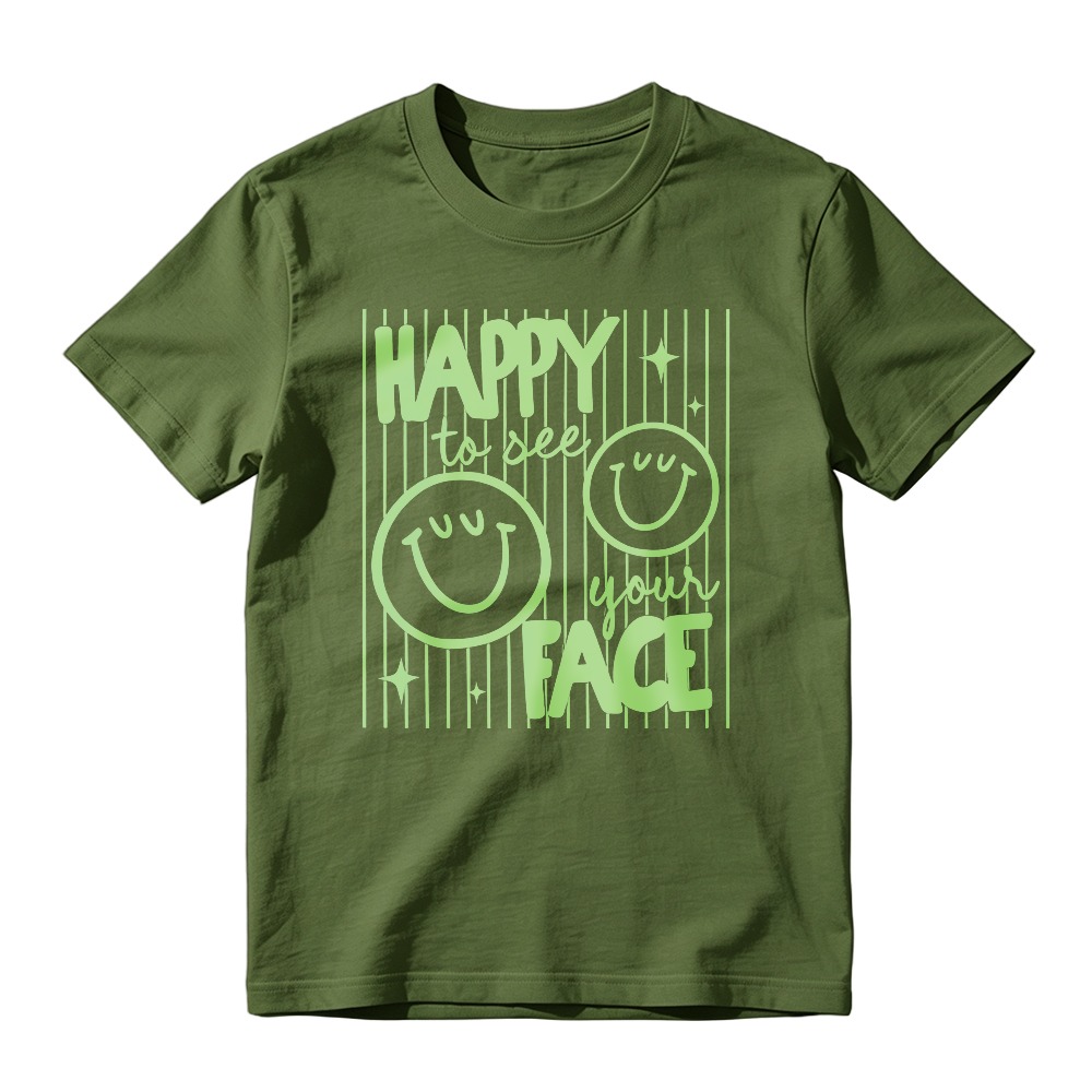 Happy To See Your Face Smiley Graphic Unisex Classic T-shirt