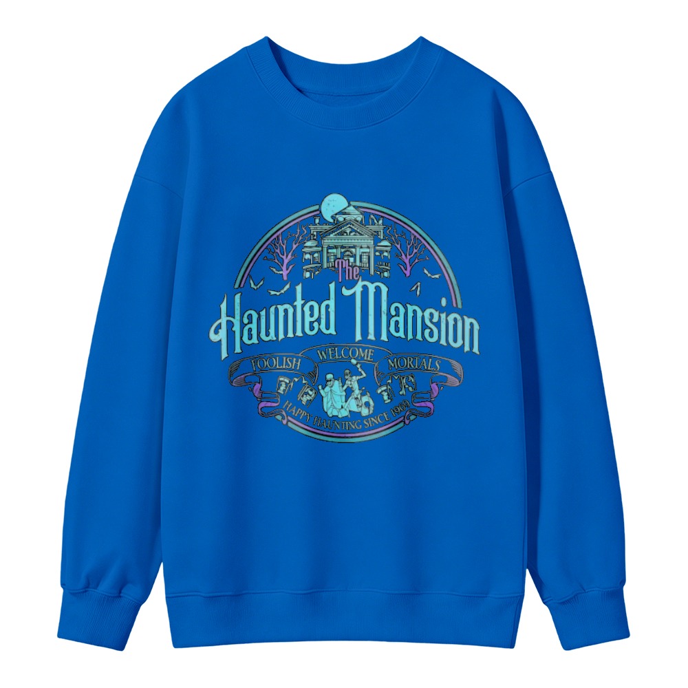 Haunted Mansion Gothic Horror House Moon Skeletons Sweatshirt