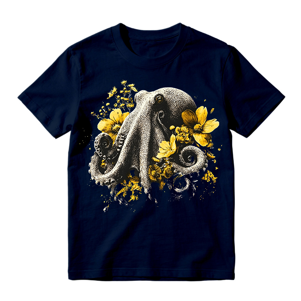 Floral Octopus T-Shirt
