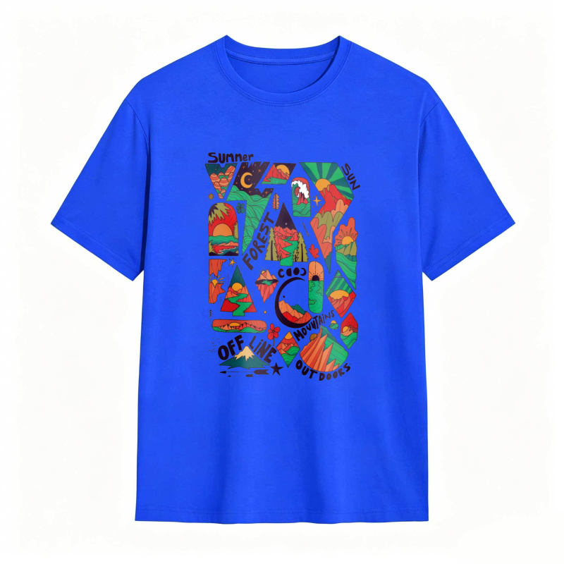 Summer Sun Forest Mountains Outdoor Adventure Nature Landscape Unisex Classic T-shirt