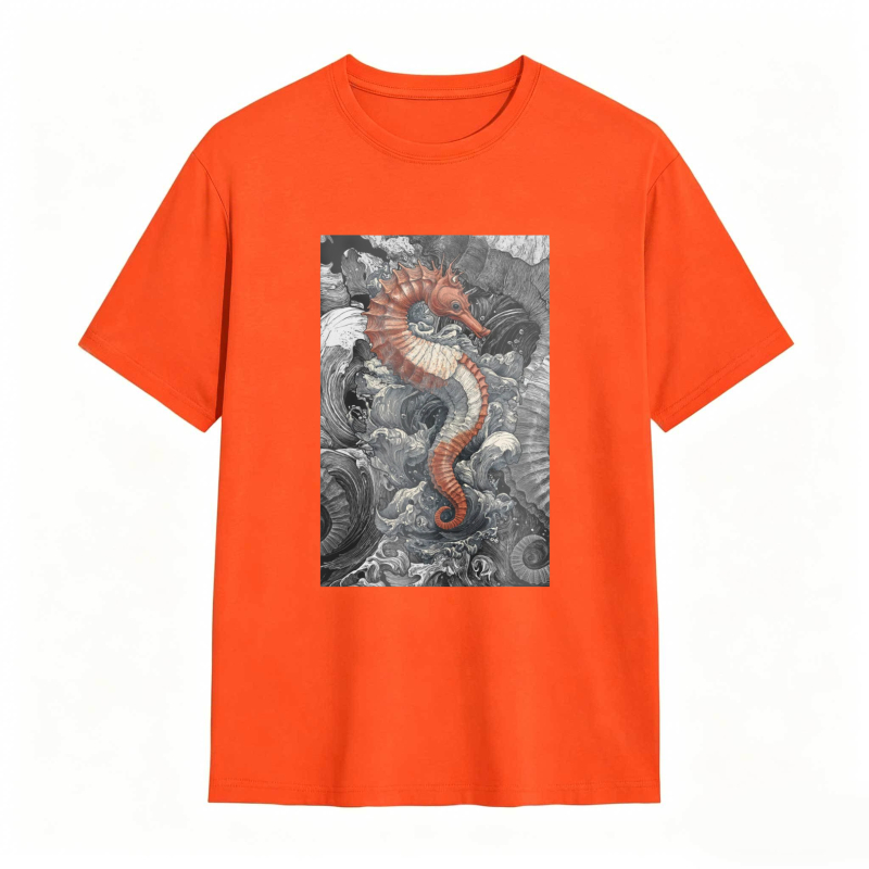 Seahorse Ocean Waves Art Unisex Classic T-shirt