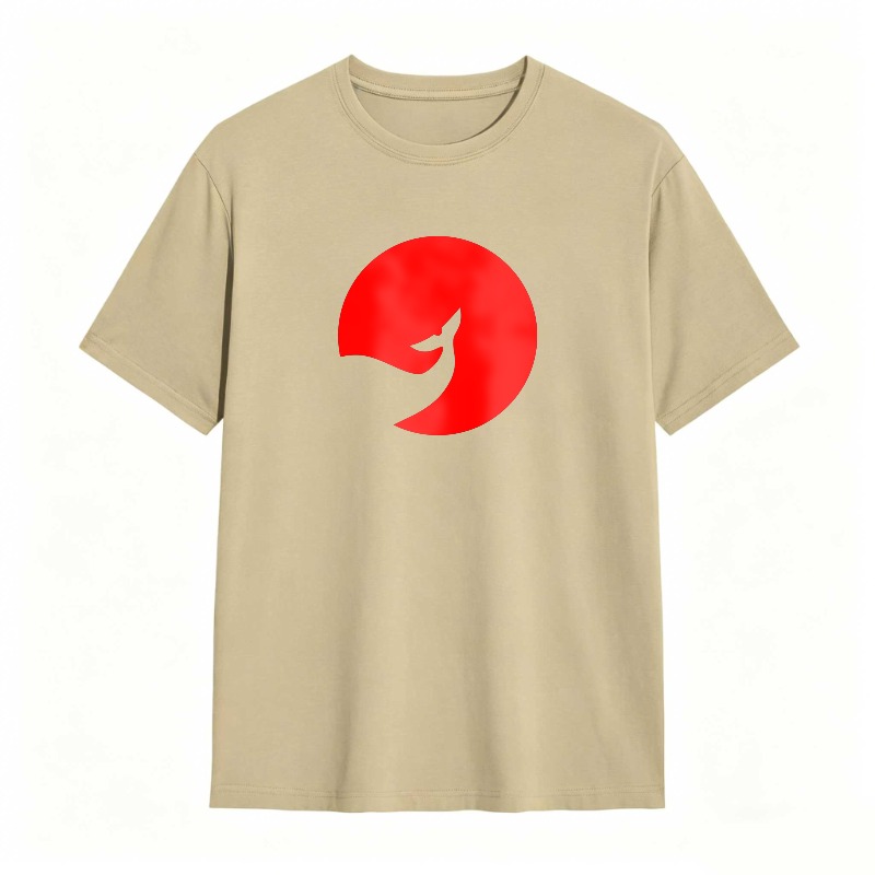 Red Circle With White Bird Silhouette Unisex Classic T-shirt