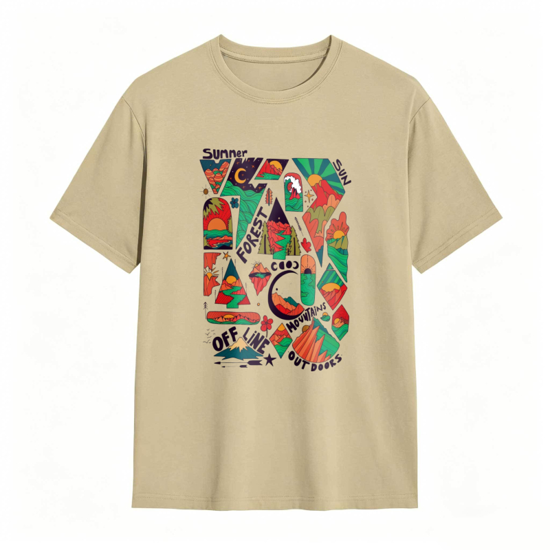 Summer Sun Forest Mountains Outdoor Adventure Nature Landscape Unisex Classic T-shirt