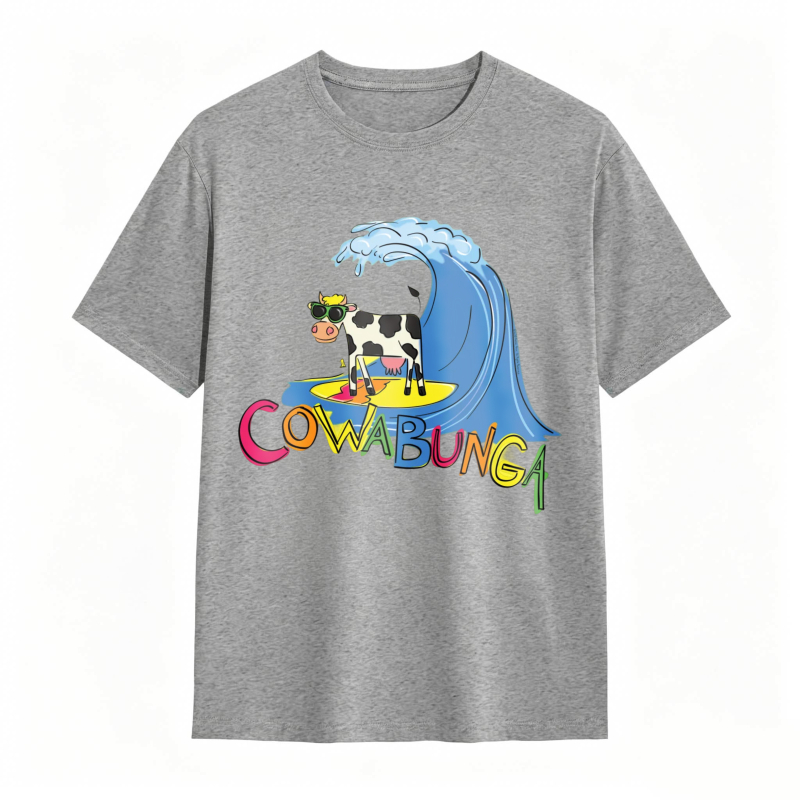 Cow And Wave Cowabunga Unisex Classic T-shirt