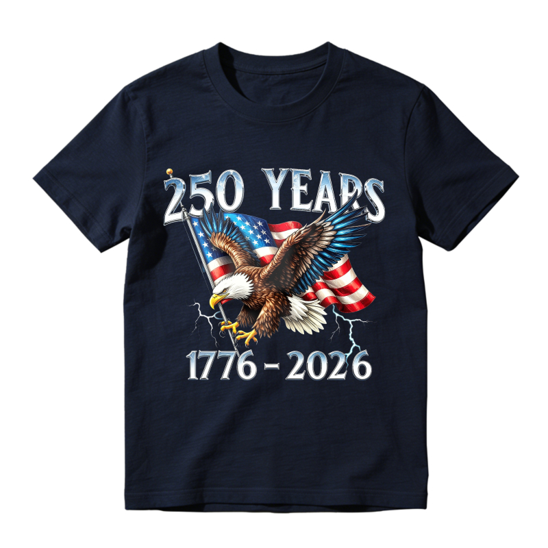 American Eagle And Flag 250 Years 1776 2026 Unisex Classic T-shirt