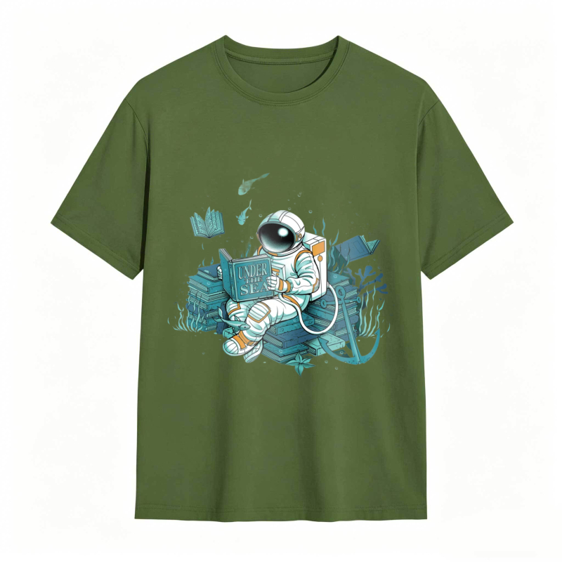Astronaut Reading Book In Space Unisex Classic T-shirt