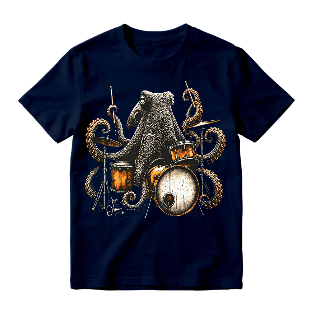 Wild Octopus Drummer T-Shirt