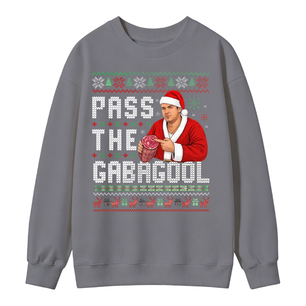 P4ss The G4b4g00l Christmas Sweatshirt, S0pr4n0s Inspired Ugly Xmas Sweater