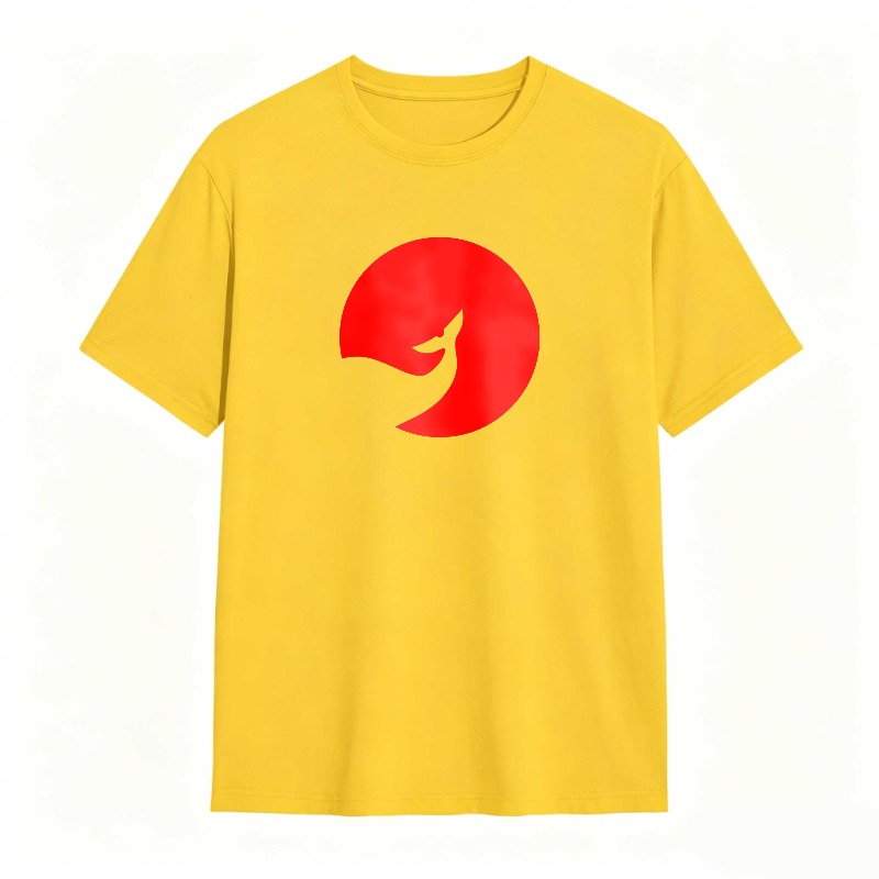 Red Circle With White Bird Silhouette Unisex Classic T-shirt