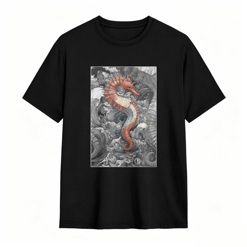 Seahorse Ocean Waves Art Unisex Classic T-shirt